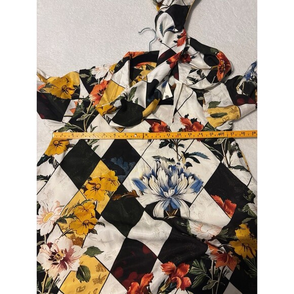 Anthropologie The Caroline Tie Neck Mini Dress By Maeve Sz XS Multi Color NWT - Picture 5 of 7